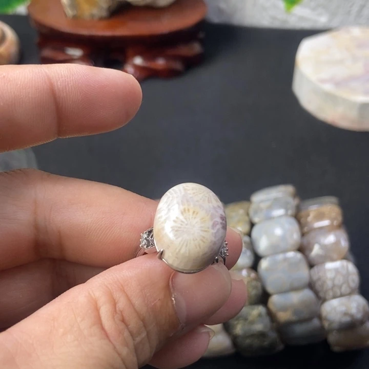 硅化珊瑚（珊瑚玉）手链未镶嵌