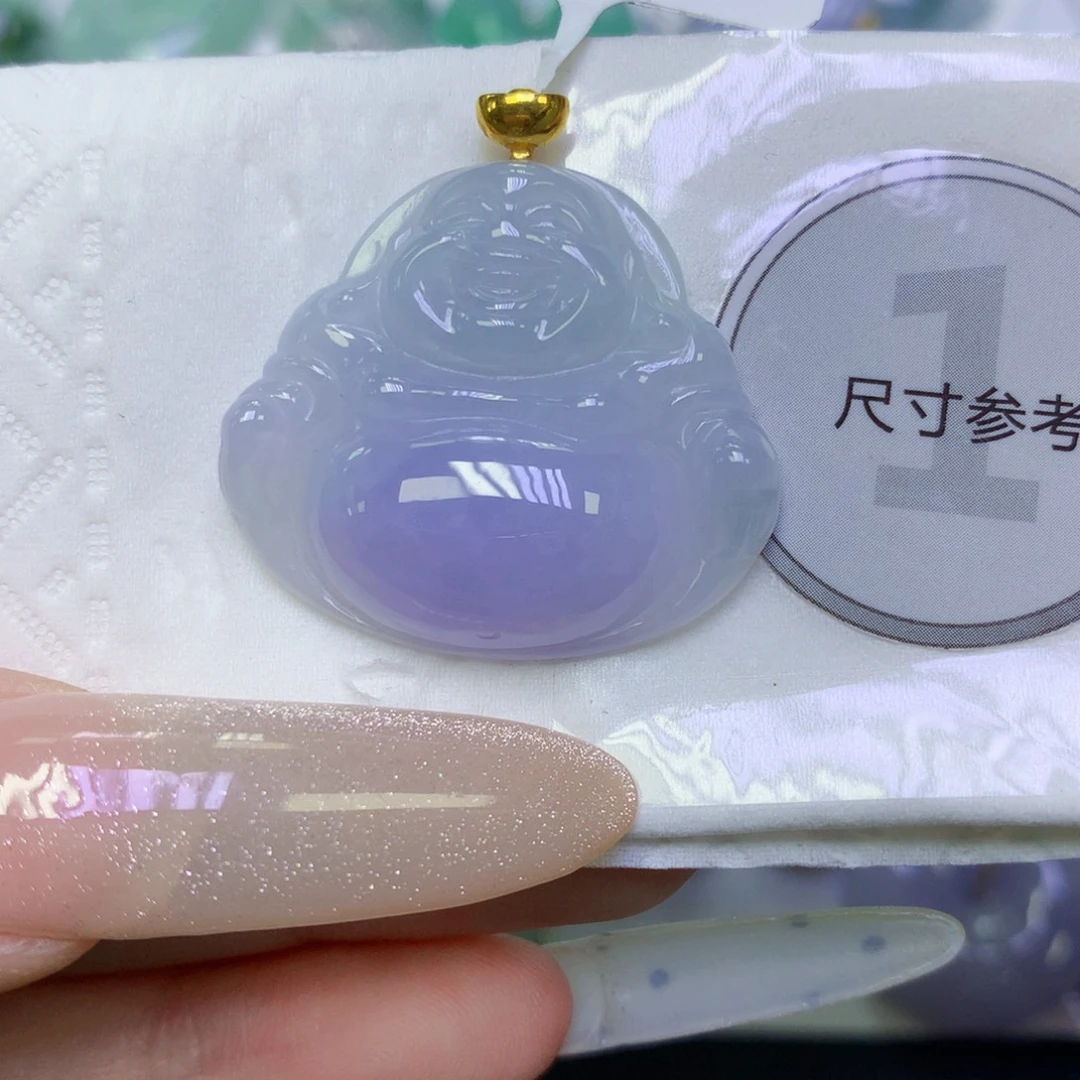 翡翠18K金镶嵌颈饰天然缅甸翡翠a货百元以上9元证书费自理