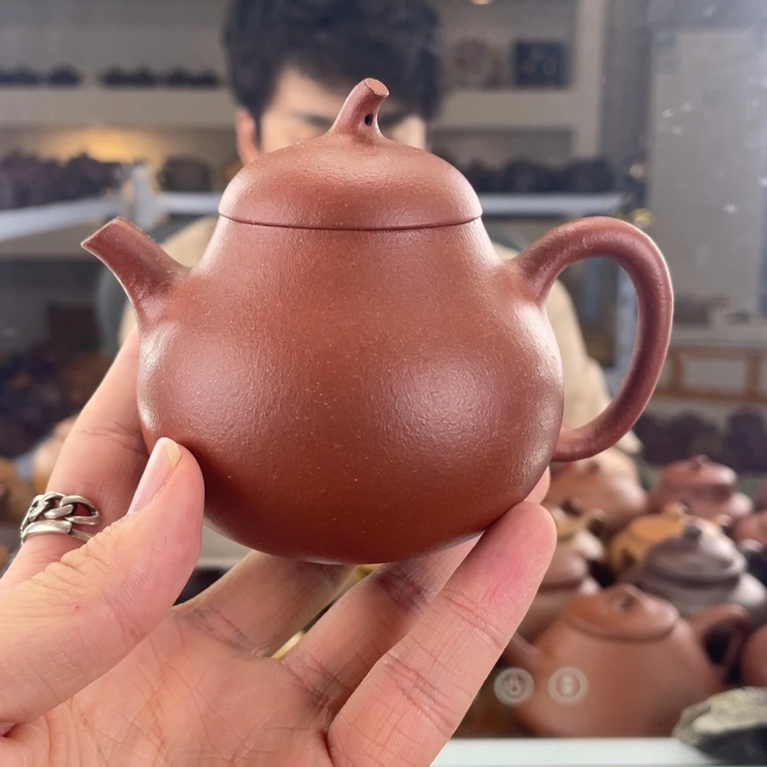 茶壶紫砂180cc红降坡茶壶