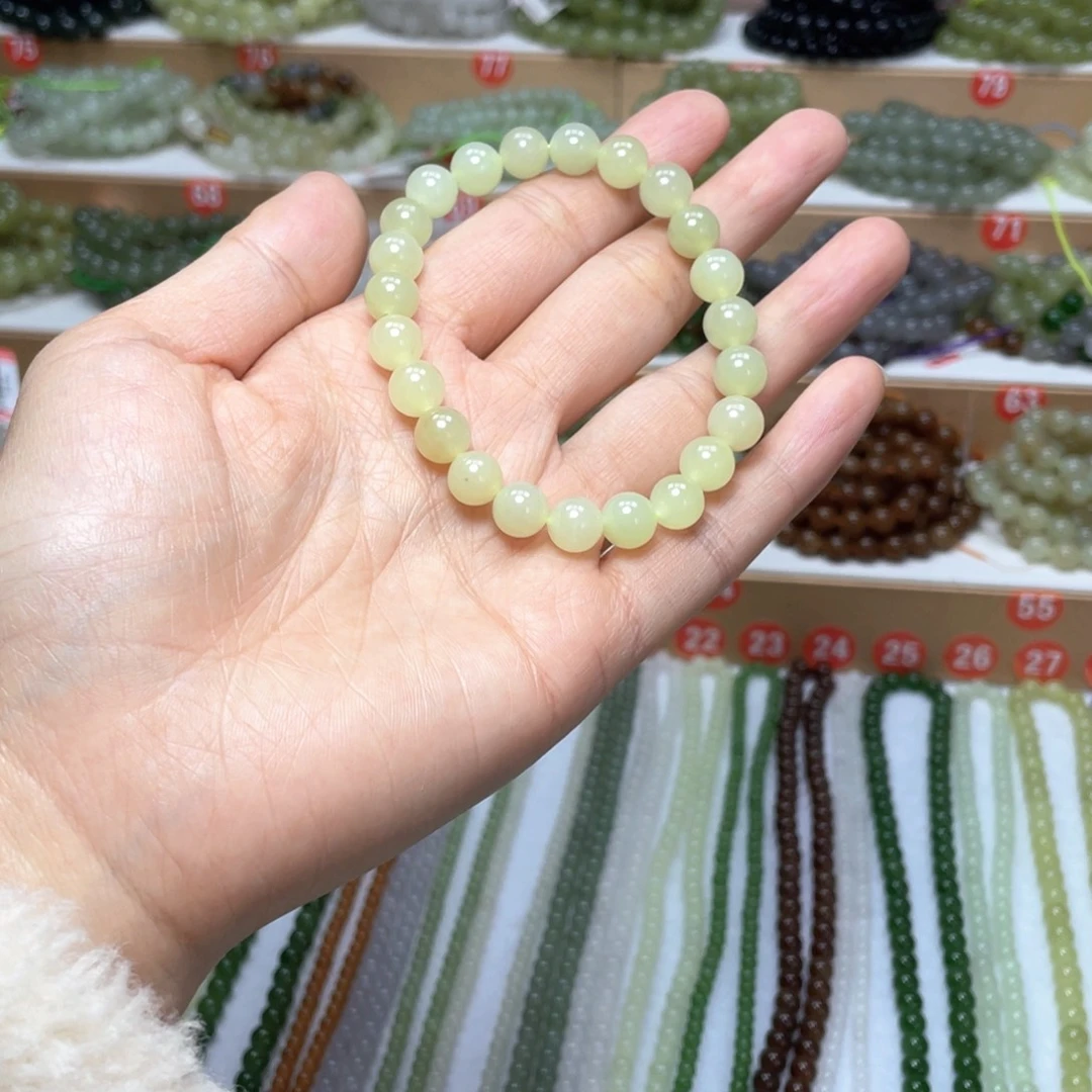 琳***r和田玉未镶嵌手链8mm