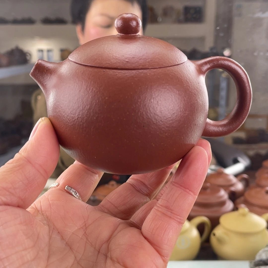茶壶紫砂挑纯红降坡西施160cc左右