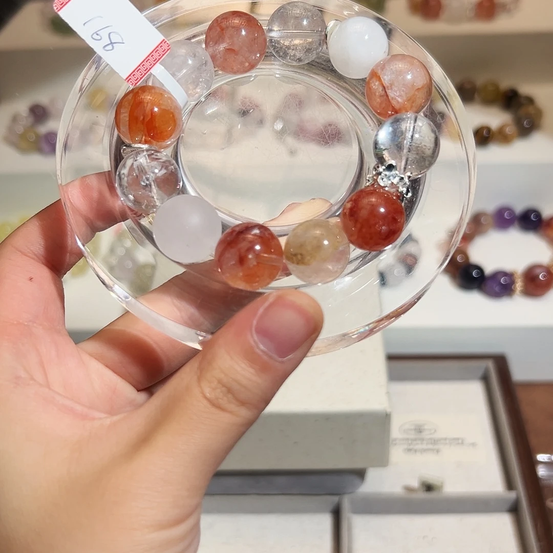 合金手链烟晶胶花