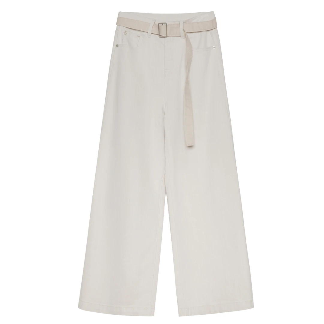 妯娌私服【65098福福款】百搭高腰阔腿遮肉垂感休闲长裤[配腰带]