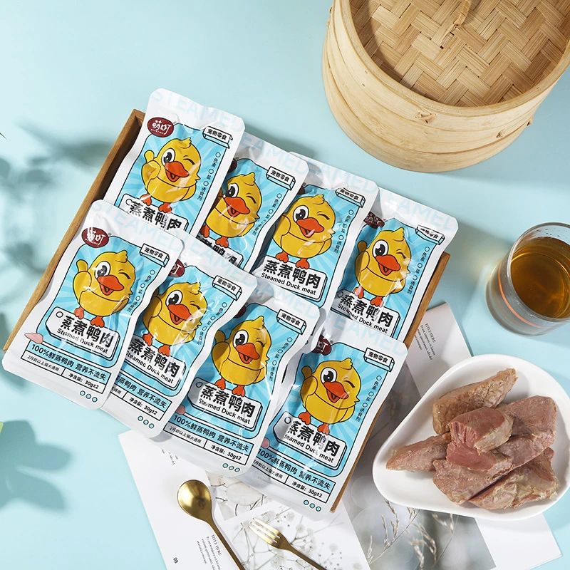 萌町水煮鸭肉30g猫咪狗狗通用零食猫犬即食熟鸭肉