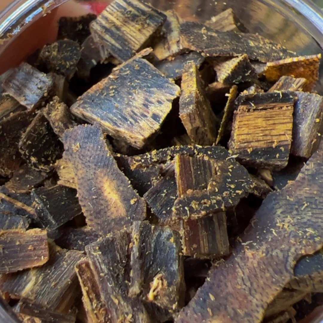 【闪购商品】沉香手把件奇楠金沙叶边角老料20克