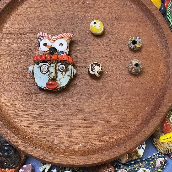 玻璃颈饰猫头鹰手链一套不含工费032