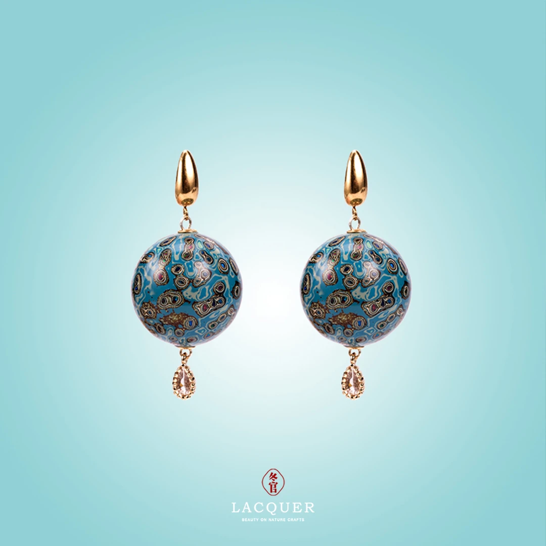 非金属木质耳饰 【瑶华碧】donguan冬官大漆耳环气质复古民族风手工