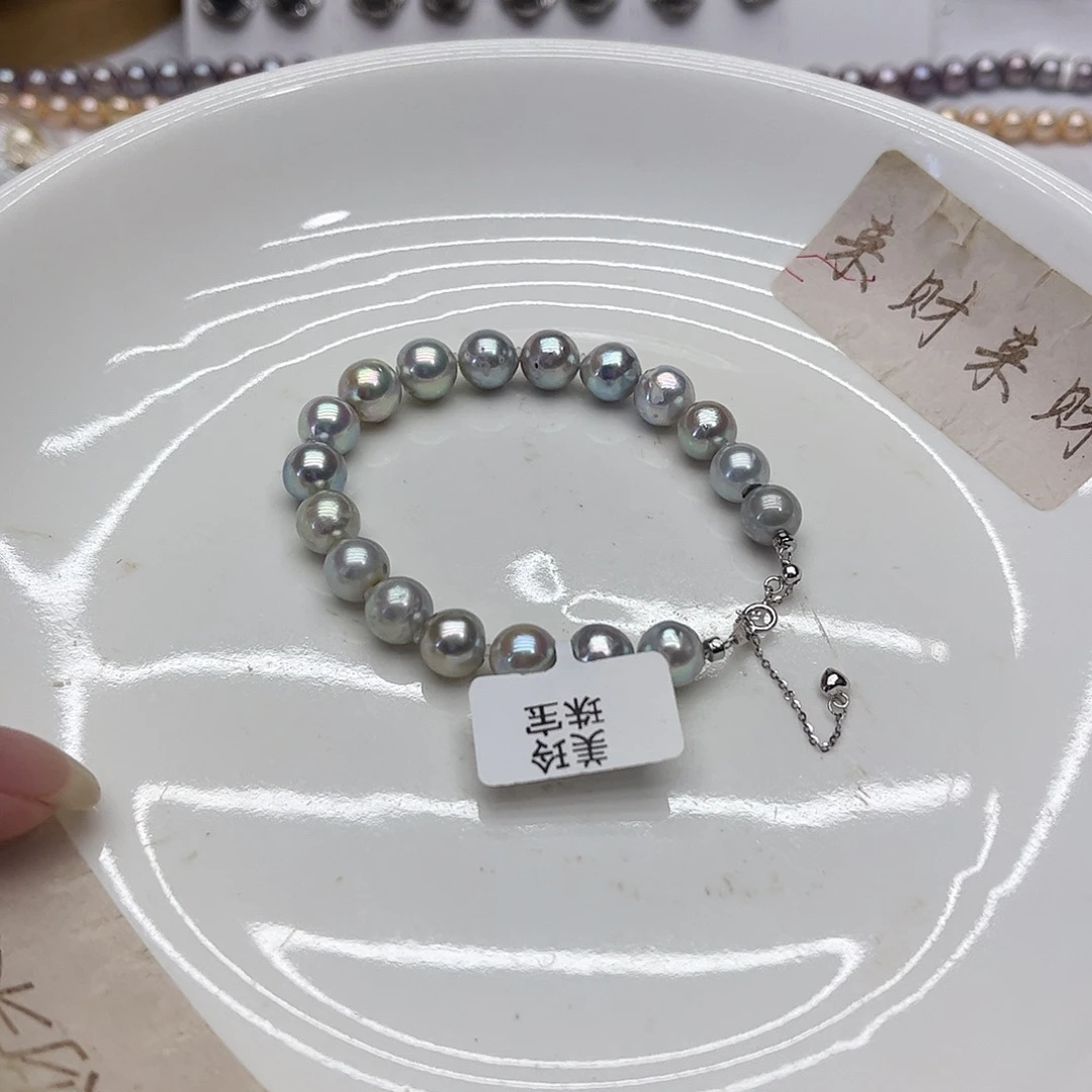 淡水珍珠手绳银S925镶嵌