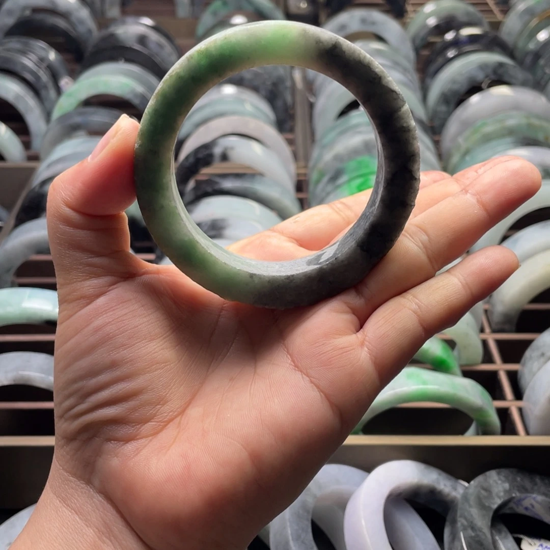 未镶嵌纯天然翡翠手镯定制定制翡翠