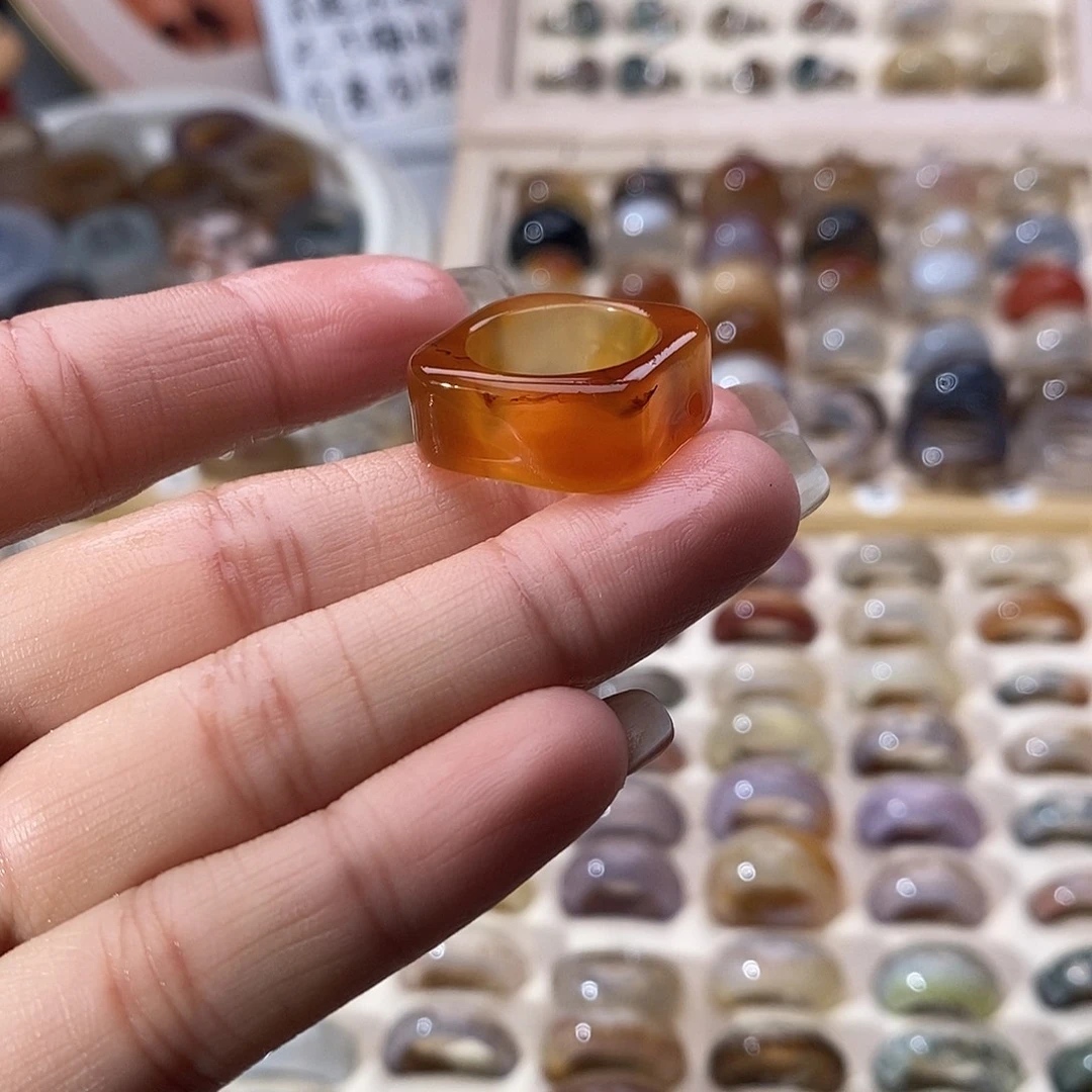 未镶嵌戒指玛瑙/玉髓A 55不退换港10
