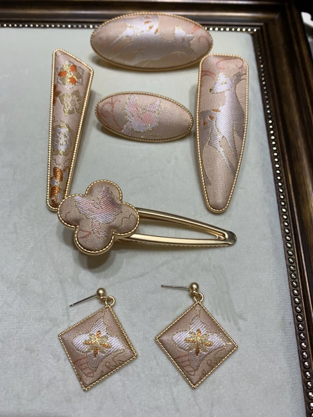 非遗宋锦发夹 33-李-白鹿