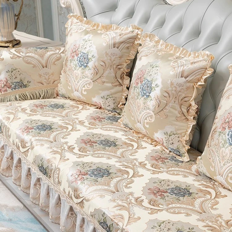 欧式沙发巾防滑沙发垫沙发套高端沙发盖巾蕾丝坐垫盖布四季通用