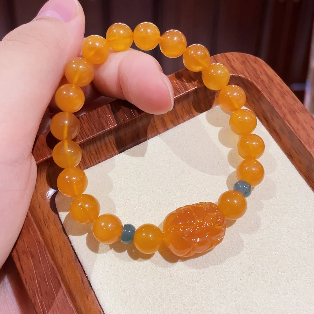 未镶嵌蜜蜡手链手串