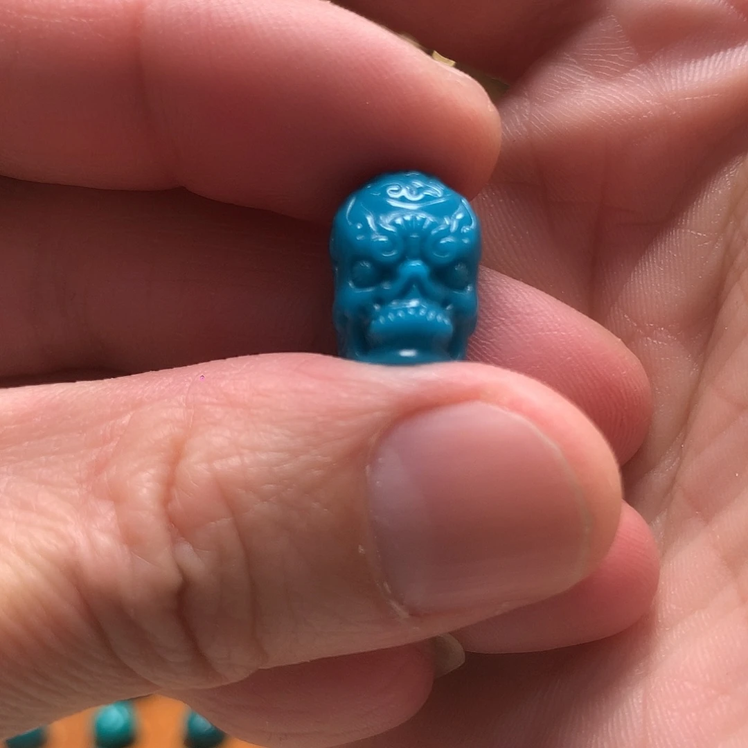琉璃颈饰暴力蓝10.6mm骷髅