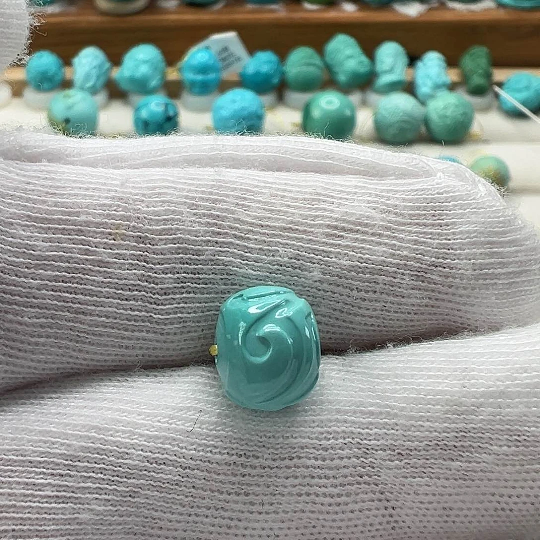 绿松石博古珠 未镶嵌