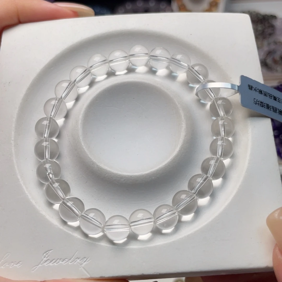 水晶手串未镶嵌给****耶白水晶8m