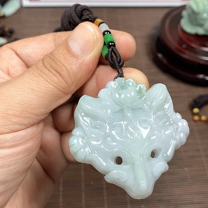 颈饰未镶嵌翡翠天然翡翠玉A货配证书