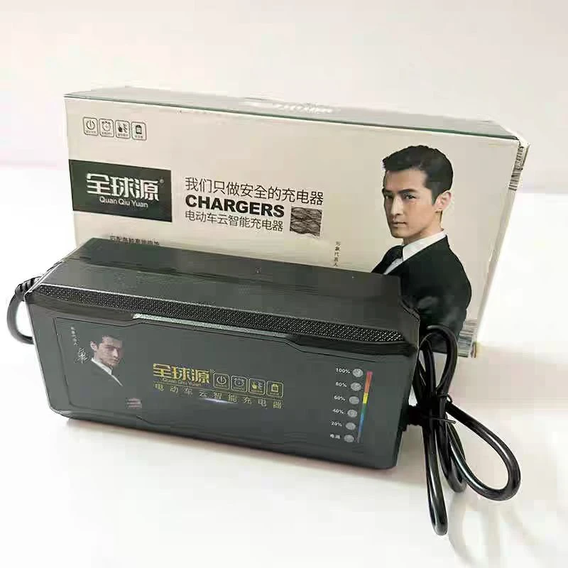 适用全球源自动断电智能电动车充电器铅酸电池两轮新国标电动车