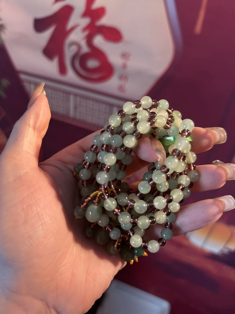 东陵玉加坠卡6手串