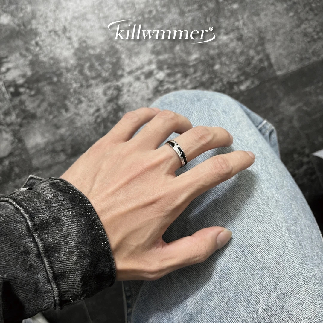 925银戒指 【王鹤棣】同款纯银戒指男活口单身男戒尾戒日韩指环复古