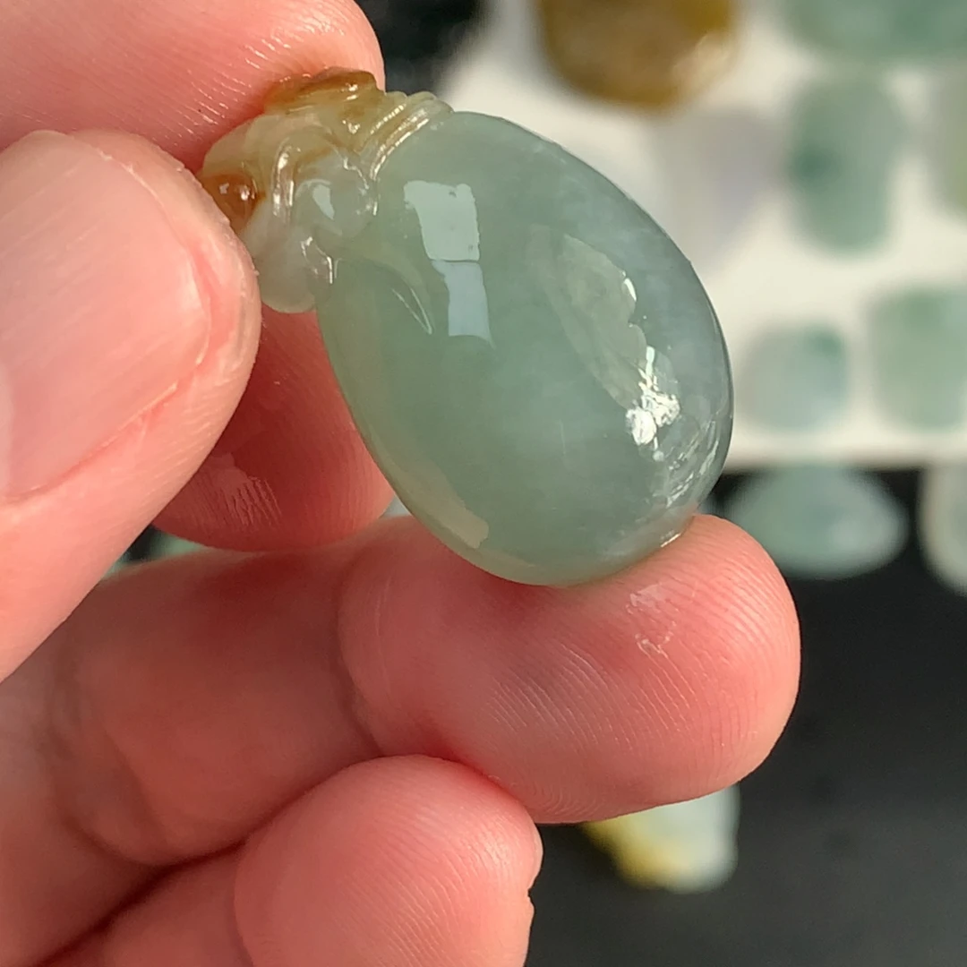 定制翡翠未镶嵌翡翠钱袋