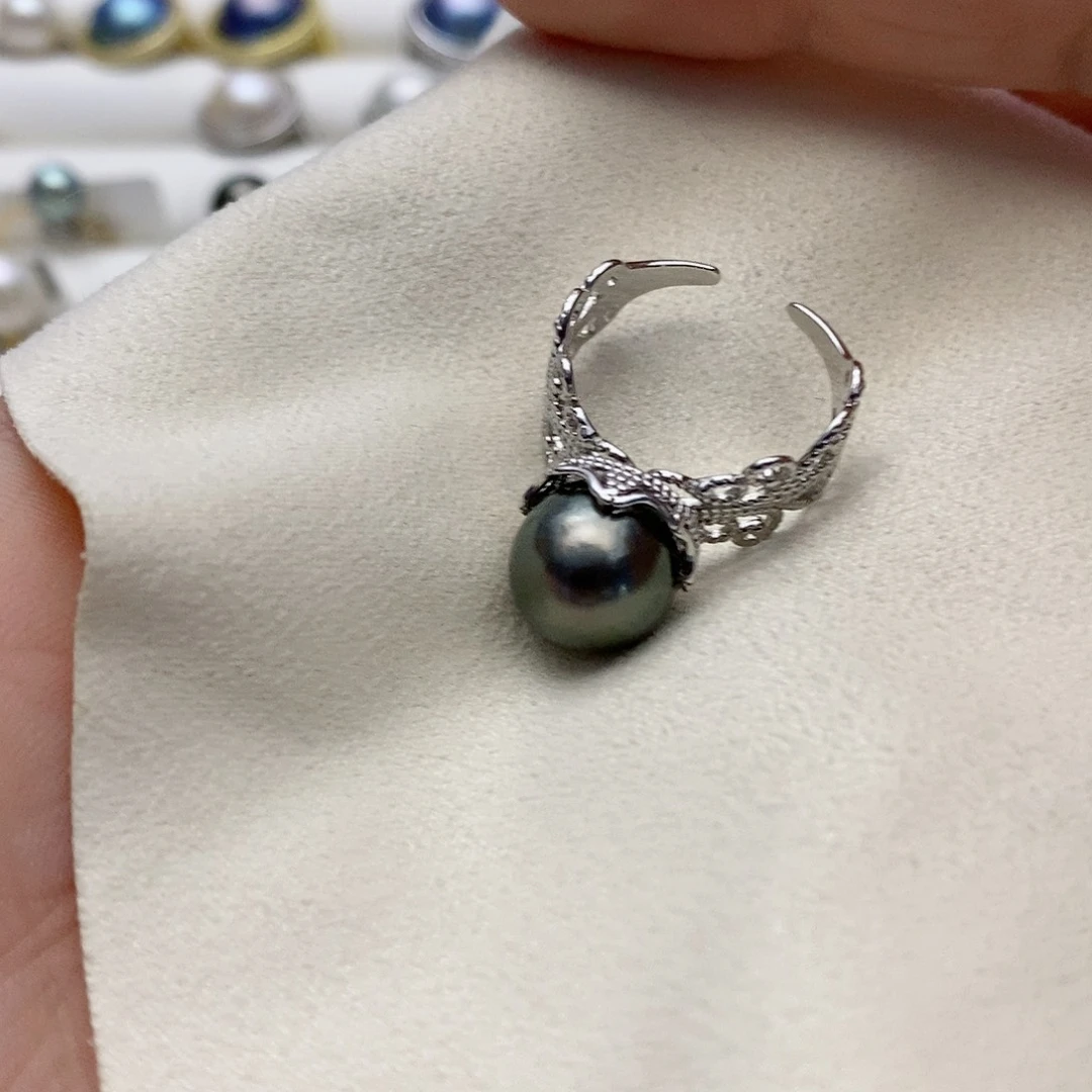 【闪购商品】海水珍珠戒指银S925镶嵌大****爷