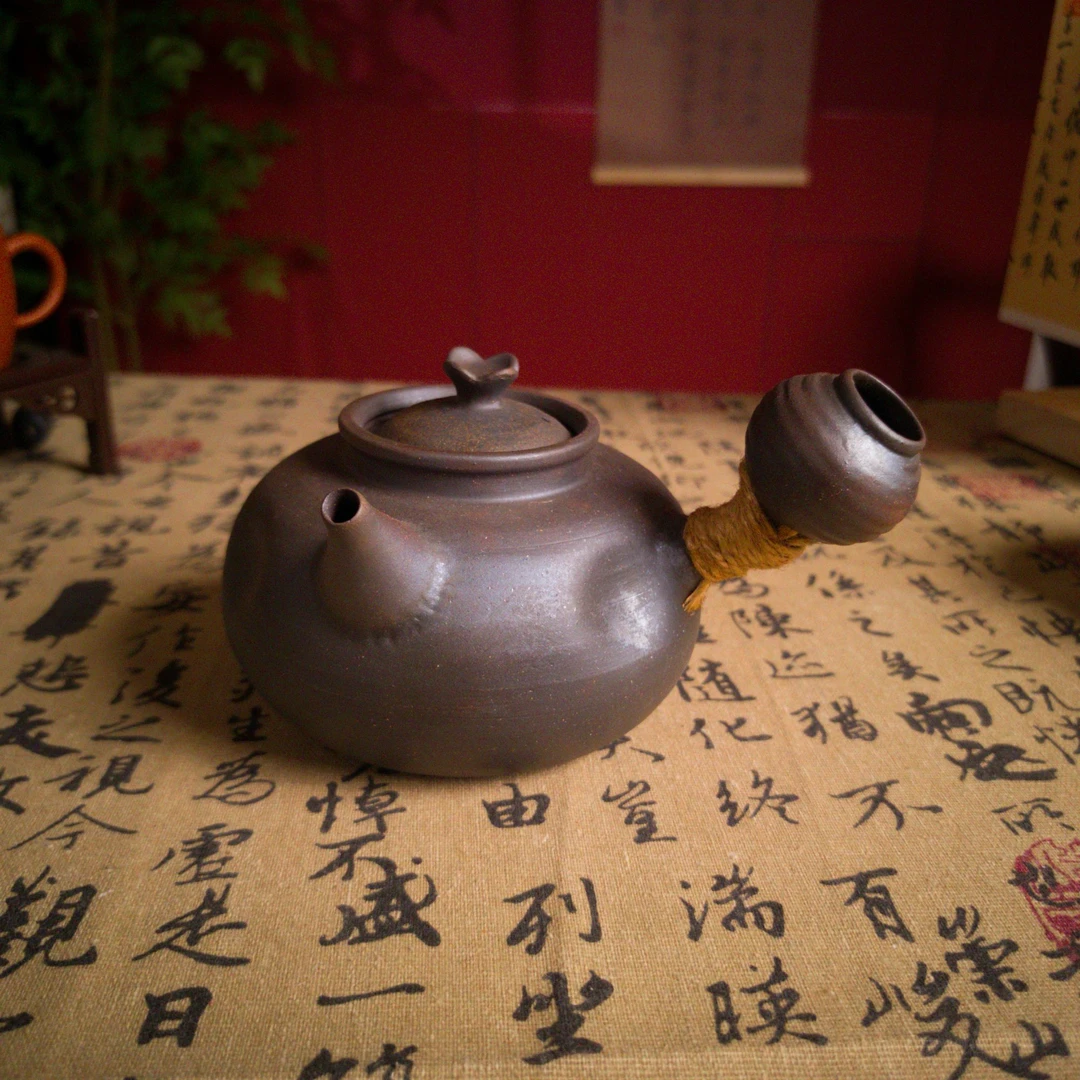 【手工柴烧】潮汕功夫茶红泥砂铫壶煮水茶壶明火电陶炉炭炉通用