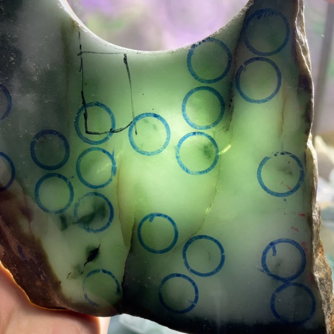 翡翠未镶嵌挂件K缅甸天然翡翠片料