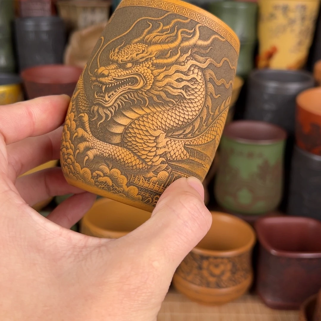 茶杯紫砂宜兴原矿紫砂杯