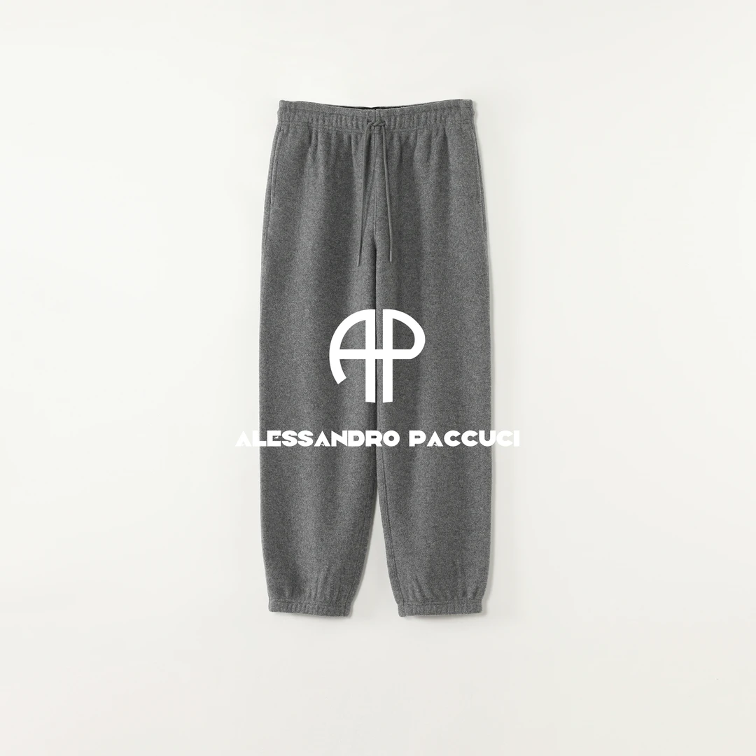 AP洛哥44246KC【单独裤子】绵羊毛缩绒抓绒松紧系带腰休闲裤/女装