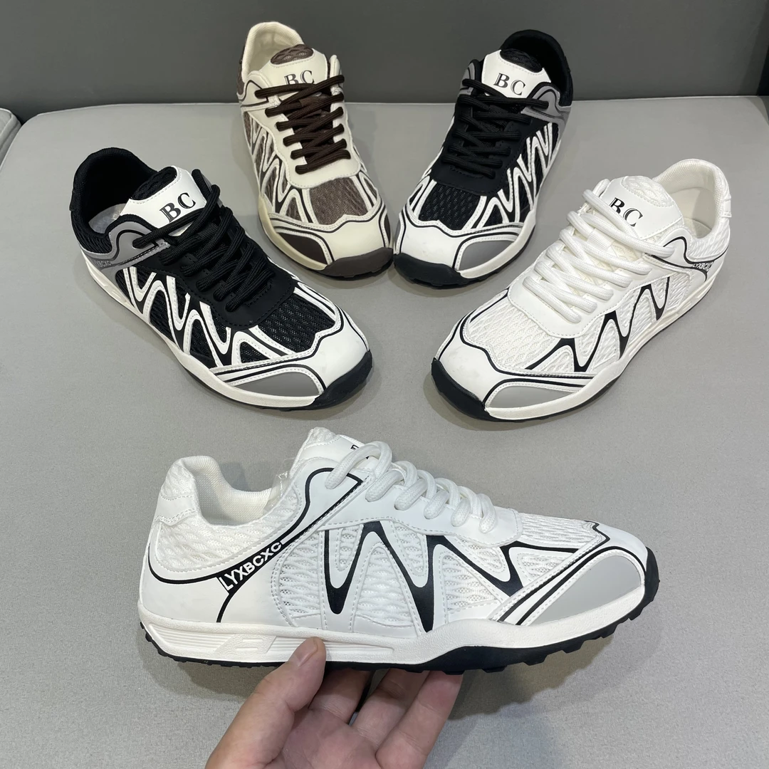 夏季新款透气网面休闲软底百搭潮流阿甘男鞋标准码