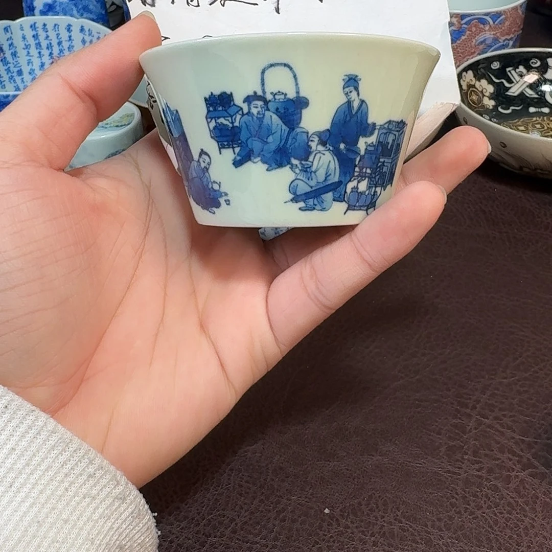 几***木现代景德镇陶瓷杯