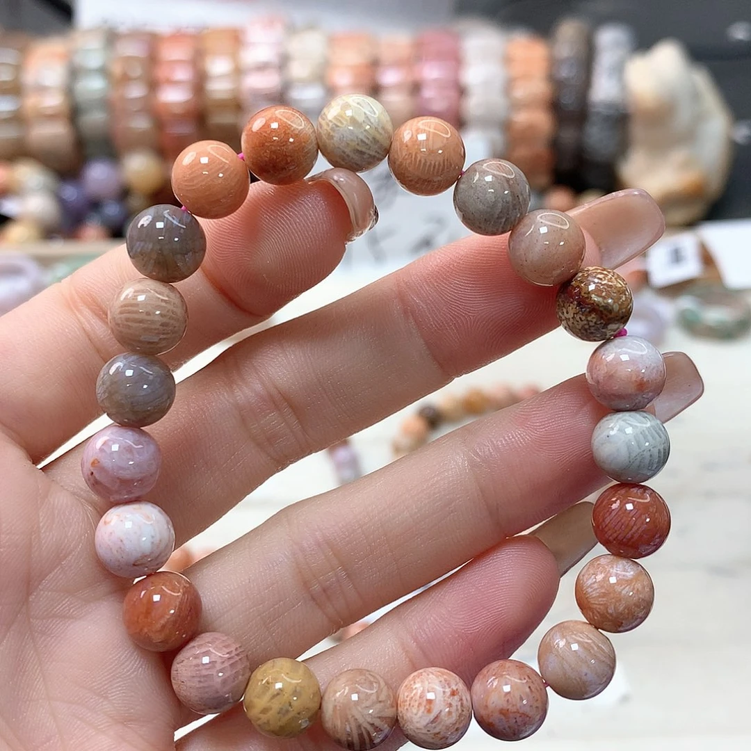 硅化珊瑚（珊瑚玉）手链未镶嵌?****116