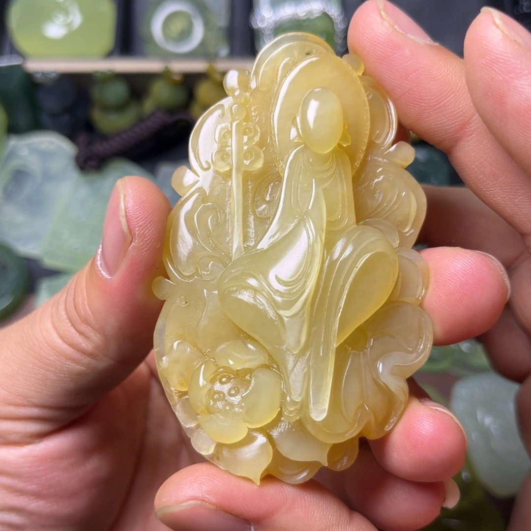 蛇纹石玉未镶嵌吊坠(不含链)