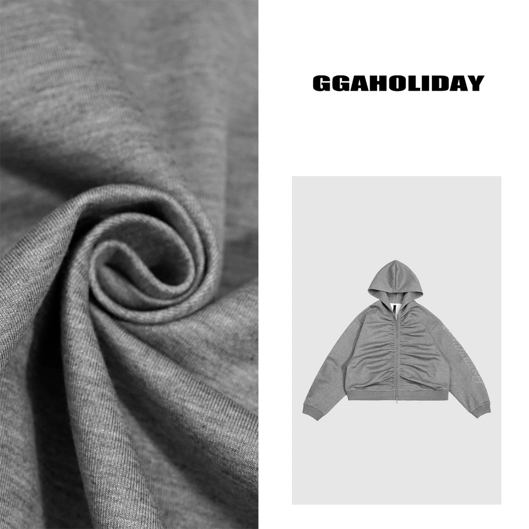 GGAHOLIDAY春季宽松新款休闲街头潮流连帽褶皱外套-151213