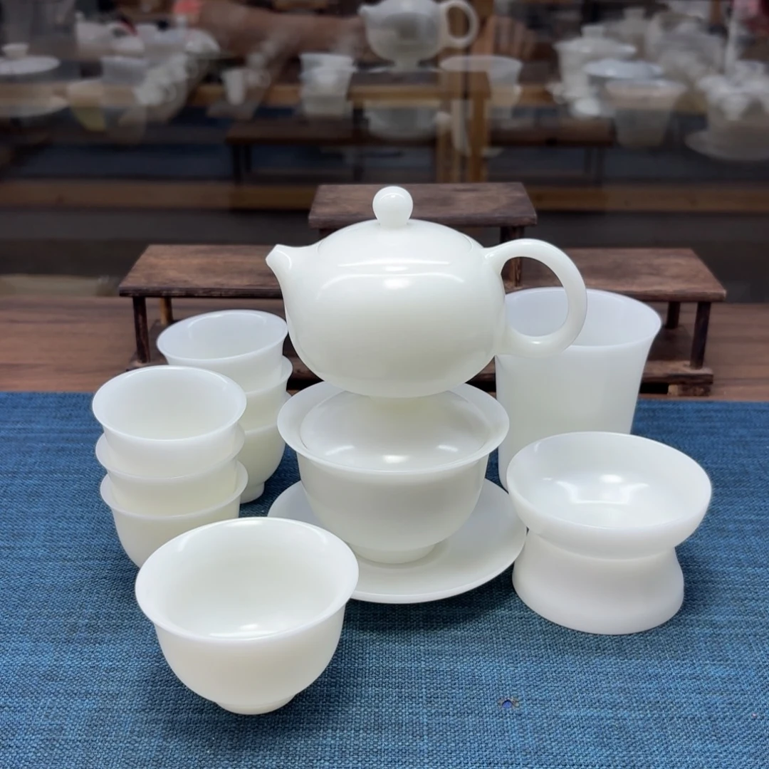 素烧冰种璞玉茶具