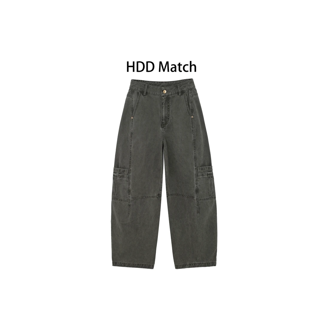 HDD- "工装计划"  棉 秋季女款工装设计休闲裤 Y8543