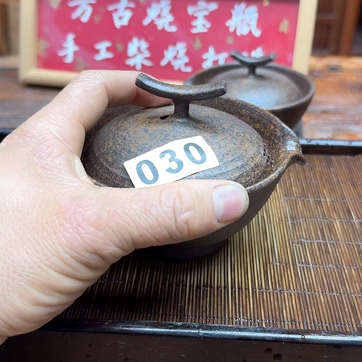 纯手工制作粗陶茶具