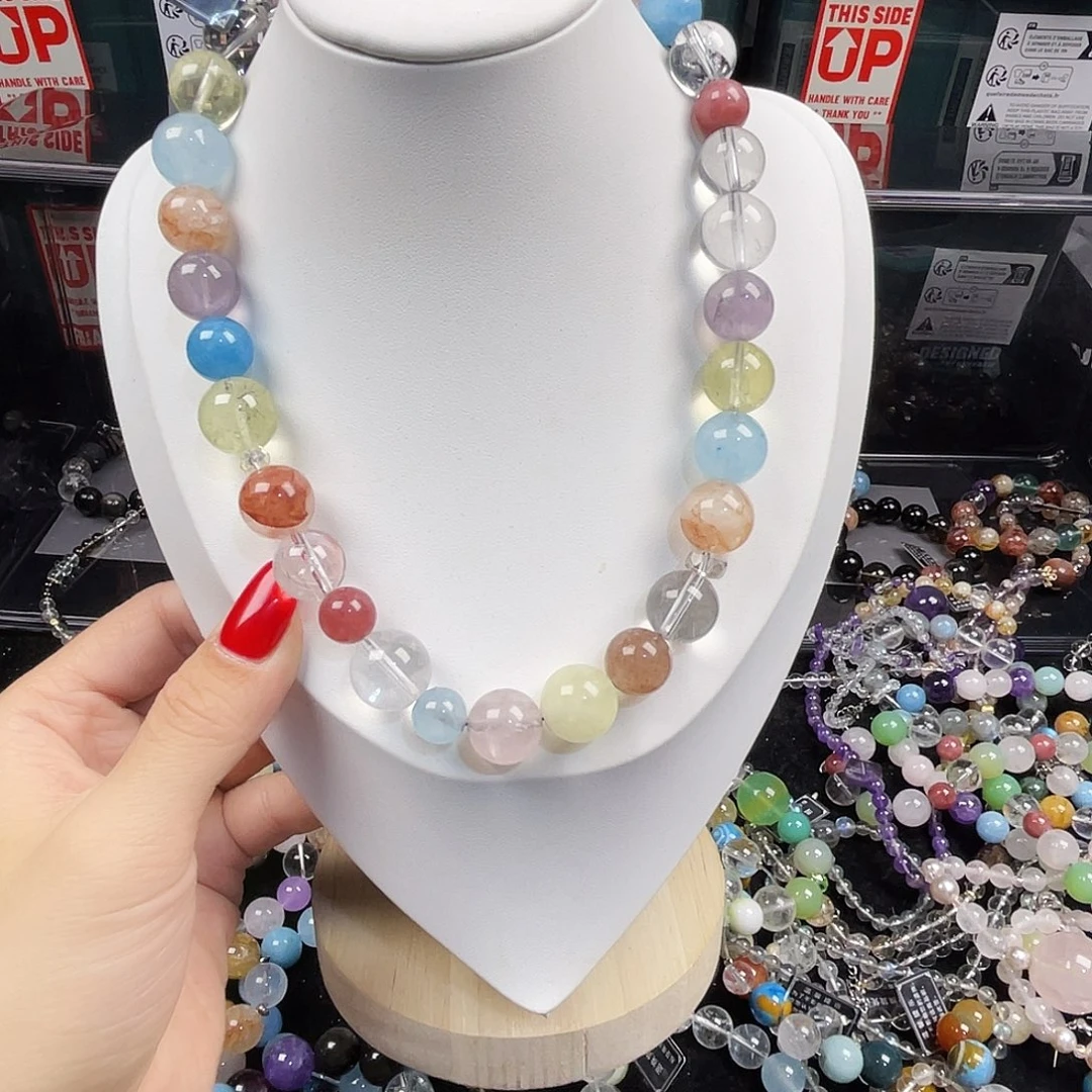 手链银S925镶嵌烟晶