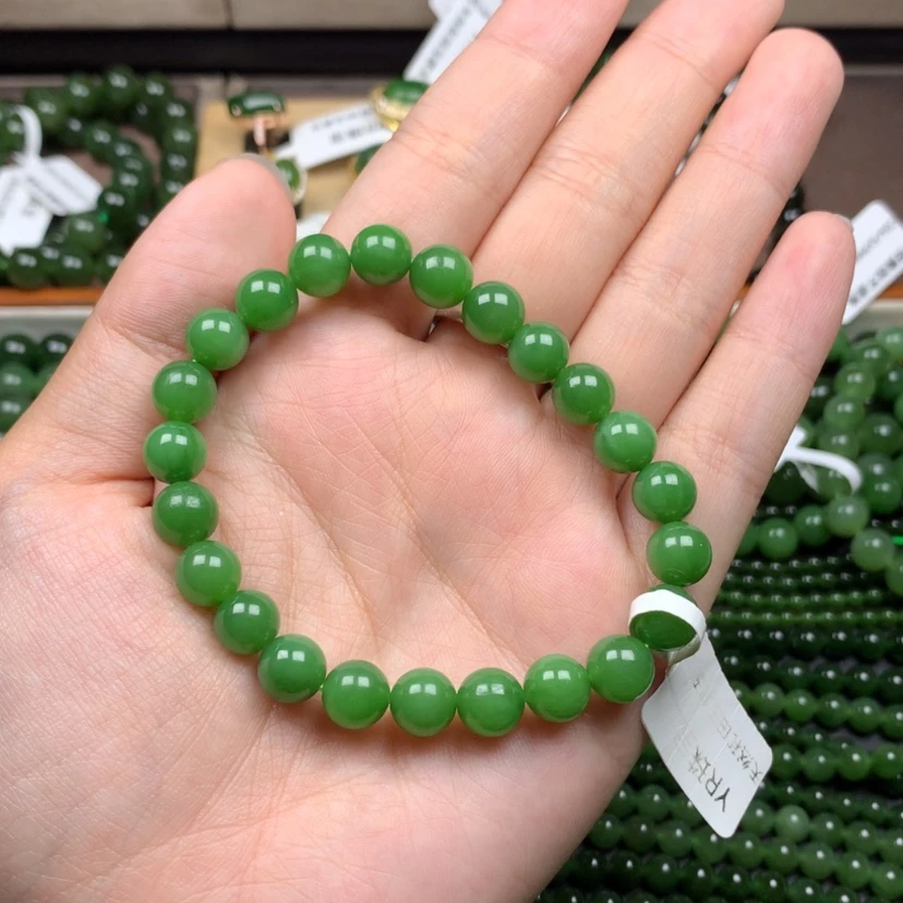 【闪购商品】手串未镶嵌和田玉（碧玉）快***人8m