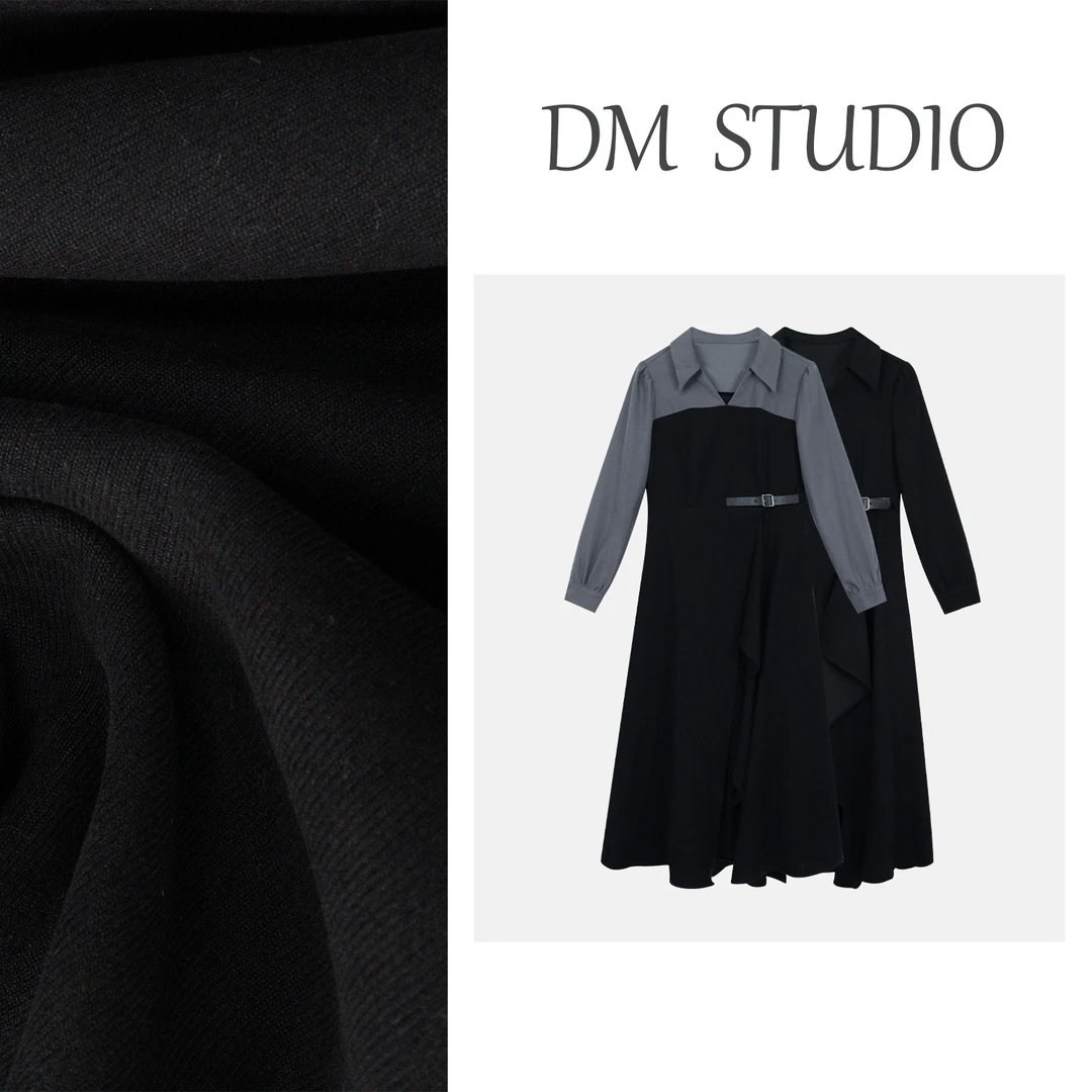 LX【魔法缪斯】蛋妹大码女装微胖mm秋冬风格复古显瘦连衣裙DM33421