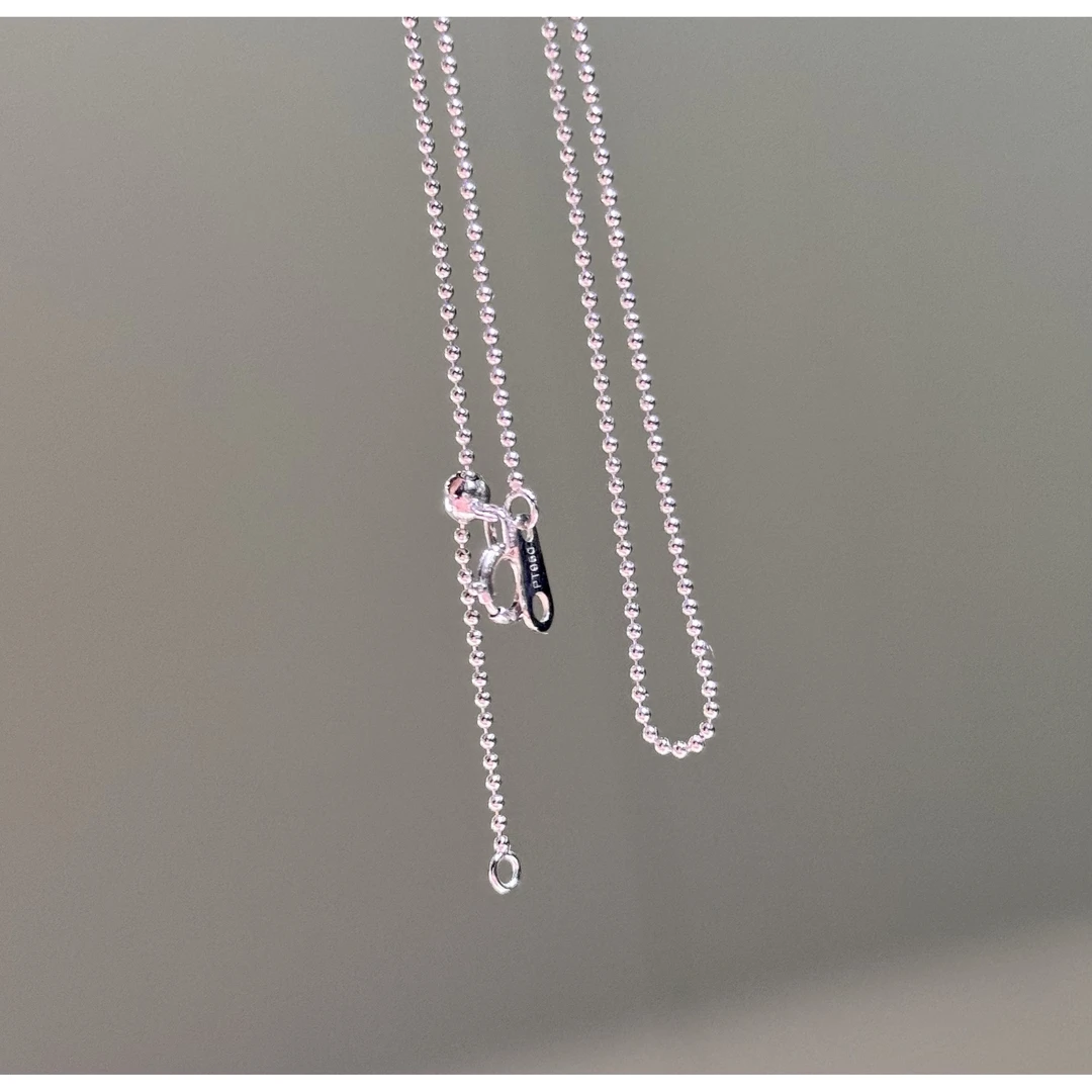 QANNA【爆闪白金豆豆链】【全抽拉调节】时尚百搭素链简约项链AY