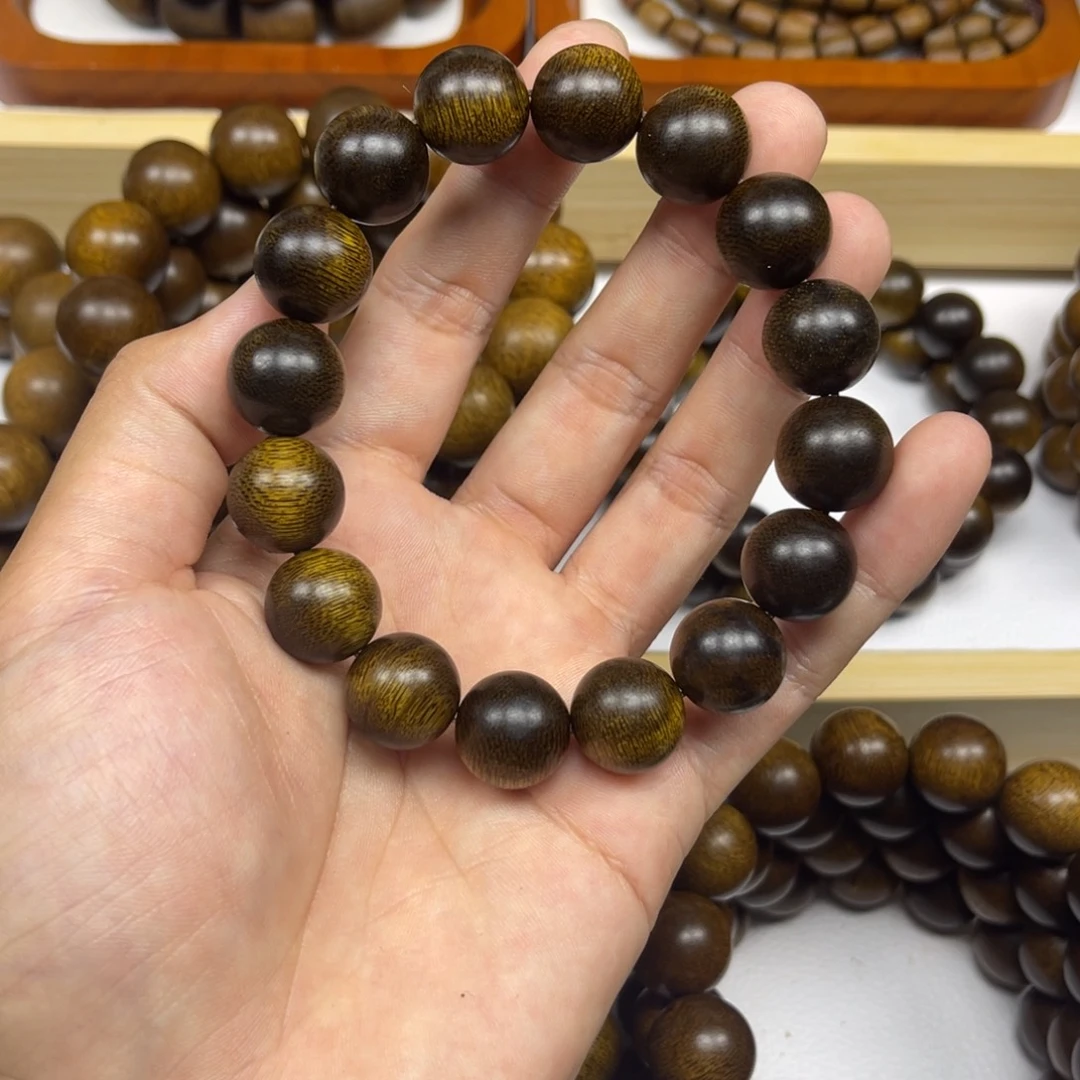 深***野沉香手串越南芽庄白棋楠