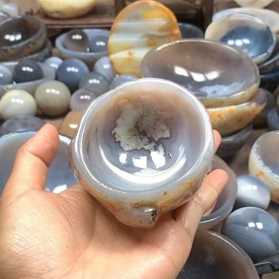 大****心天然玛瑙碗原石碗