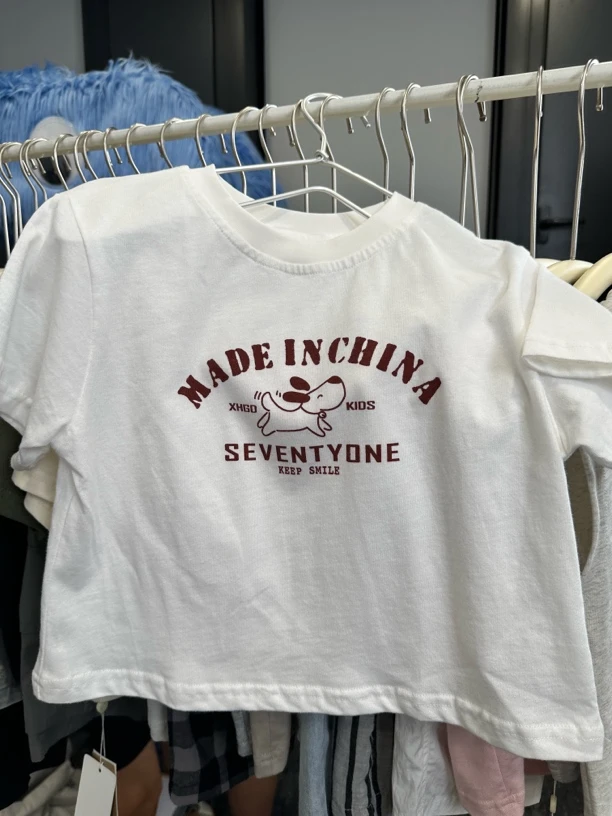 儿童韩版字母卡通短袖T恤