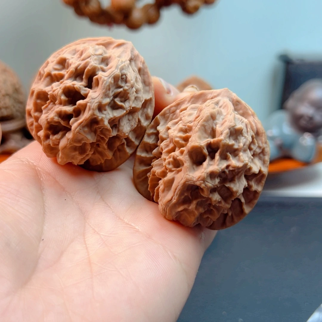 把件文玩核桃百花山手把件