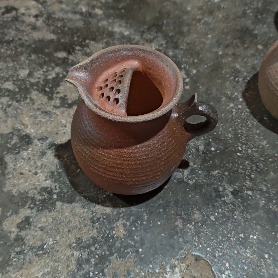 粗陶煮水壶带滤网款