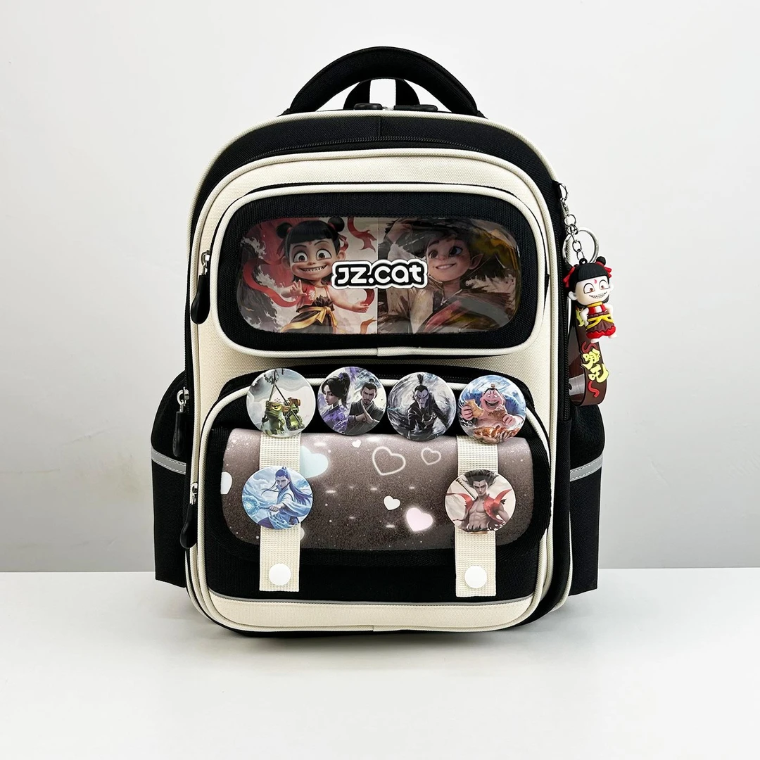 小众库洛米儿童书包双肩包女小学生百搭减负护脊大容量双肩背包