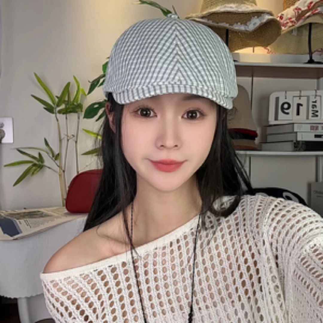 ［X·W昕婉］格子前进帽简约百搭ins韩系风