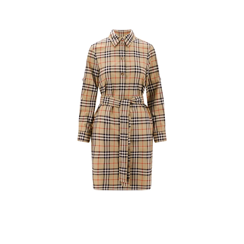 未使用 BURBERRY/博柏利 女款束腰带时尚连衣裙送老婆送女友